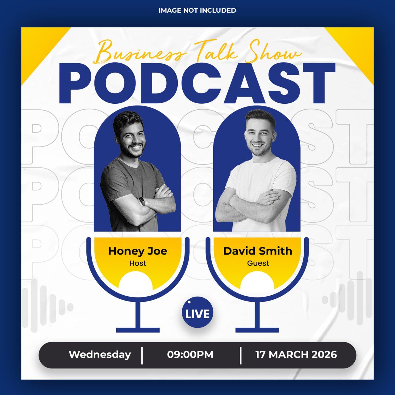 Free Podcast Social Media Post PSD Template