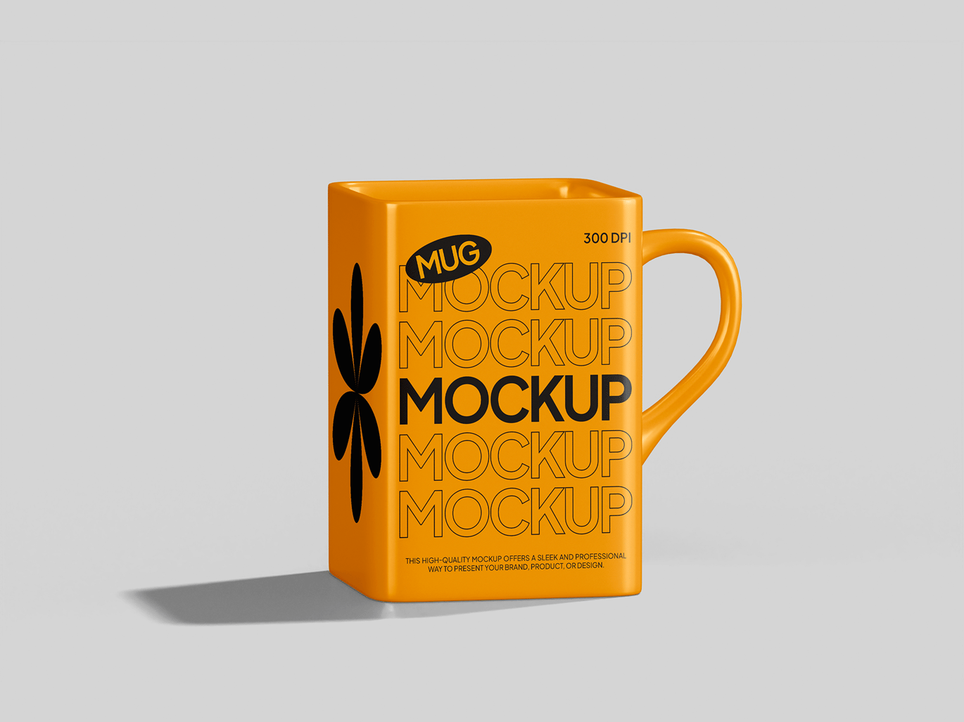 Modern Square Mug Mockup PSD Free Download