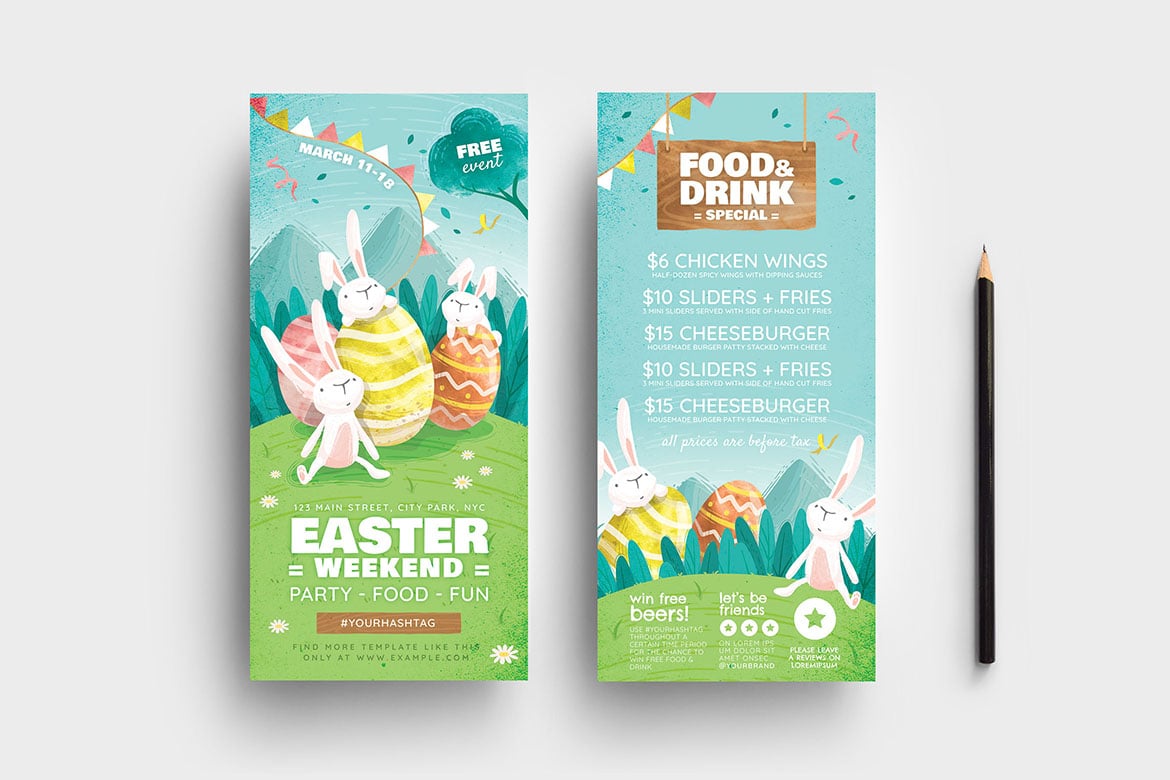 Easter Weekend Flyer PSD Templates 