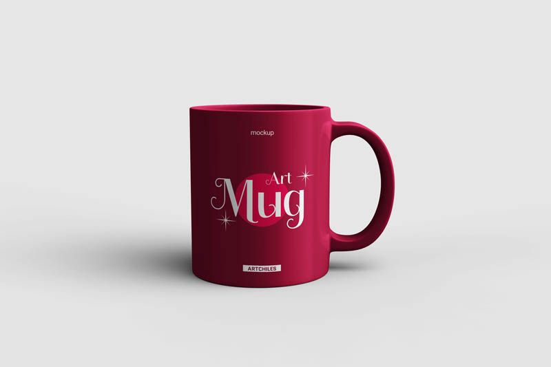 Free Editable Ceramic Mug Mockup PSD