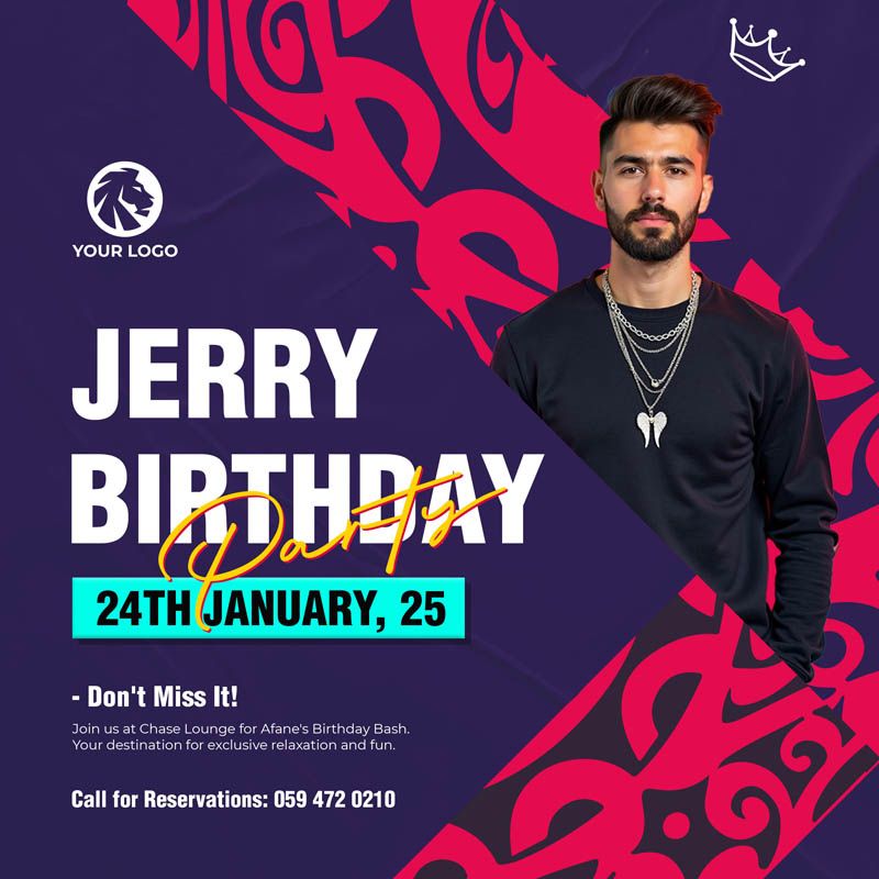 Birthday Party Invitation Social Media Post Free PSD