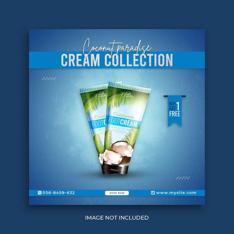 Cosmetics Cream Social Media Post Free PSD Template