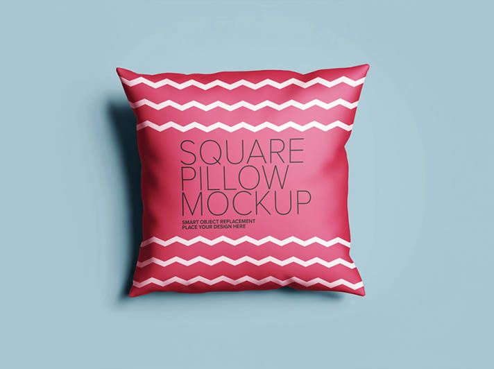 Elegant Rose Red Square Pillow Mockup PSD – Free Download