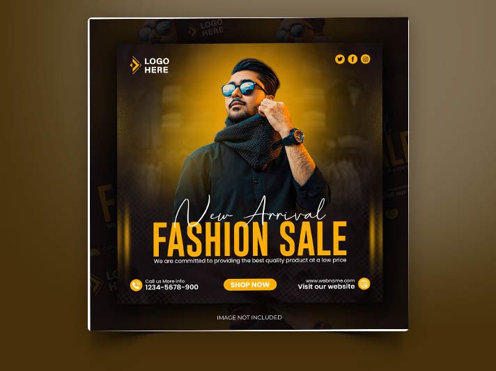 Fashion Sale Social Media Post & Instagram Banner PSD Template 