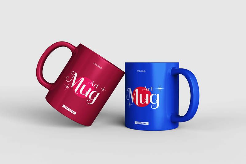 Free Editable Ceramic Mug Mockup PSD