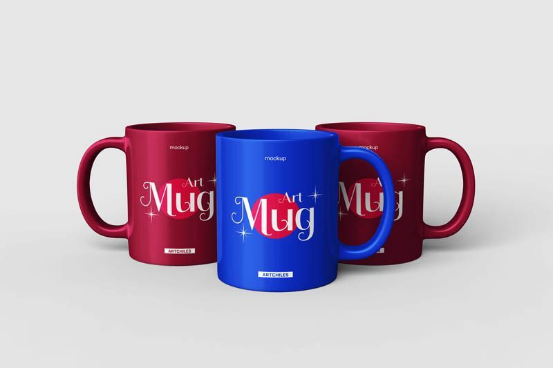 Free Editable Ceramic Mug Mockup PSD