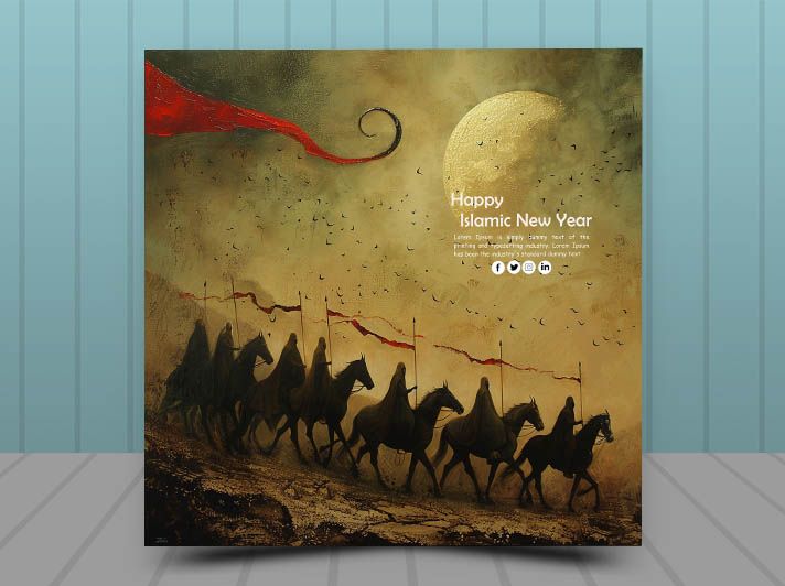 Happy Islamic New Year and Muharram Free PSD Template