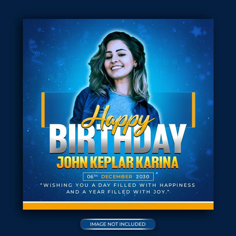 Modern & Stylish Birthday Social Media Post Template