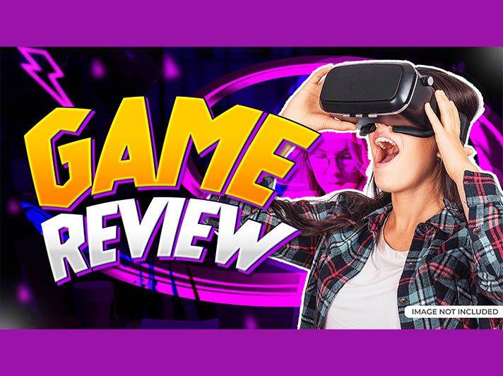 Modern Video Game Review Thumbnail and Web Banner Template