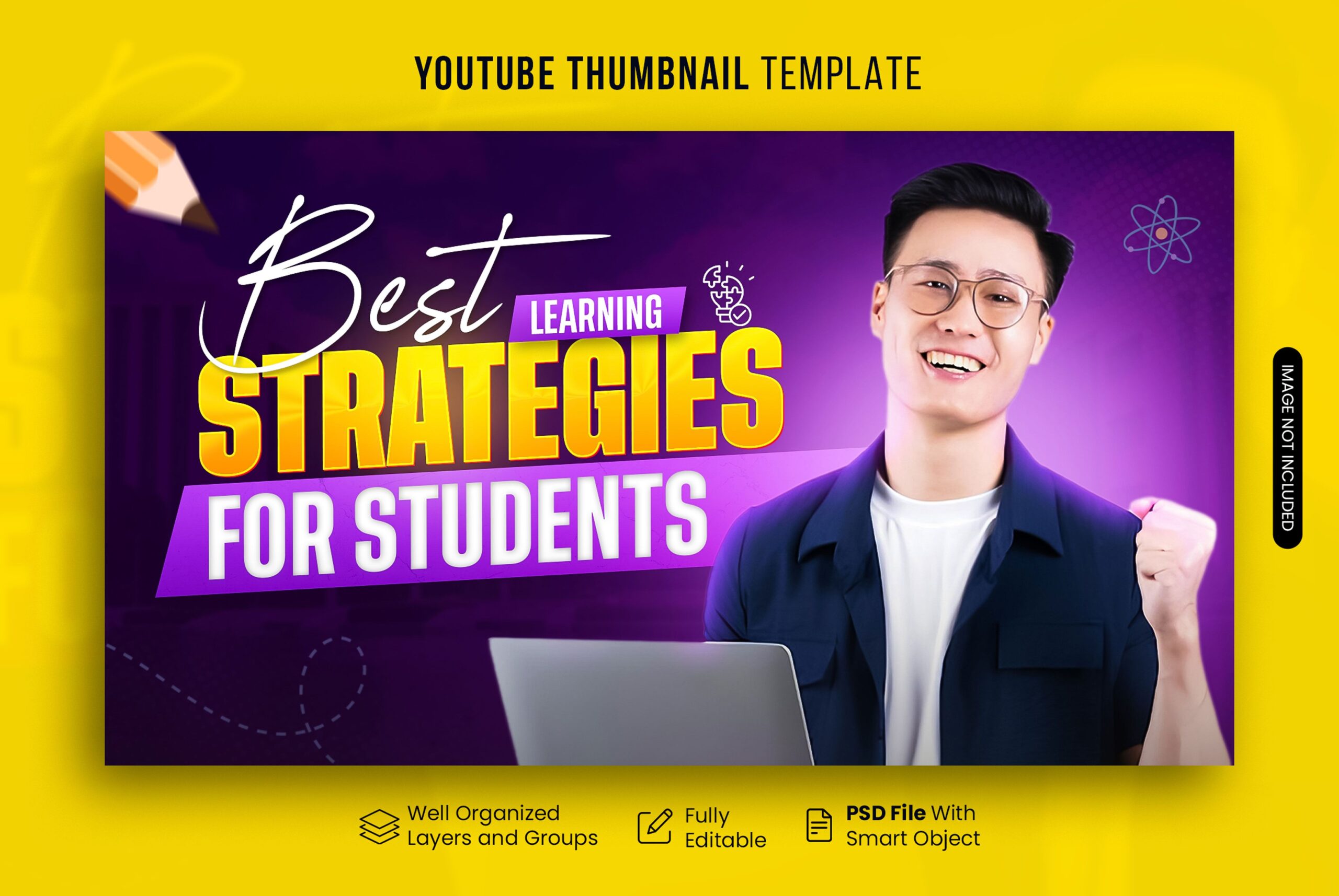 New Free Course YouTube Video Thumbnail Free PSD Download