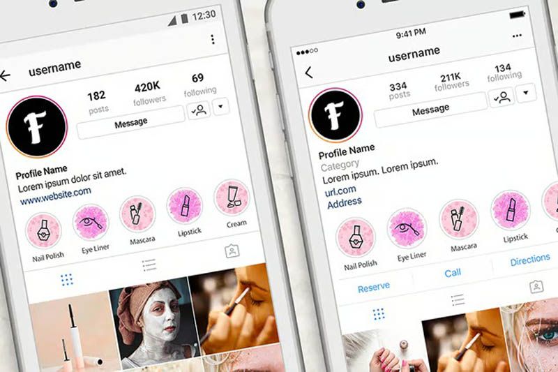 Pink Beauty and Makeup Instagram Highlight Icons 60+ Free PSD