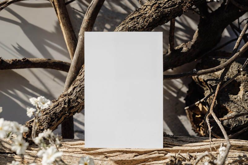 Rustic Wedding Invitation PSD Mockup Free Download