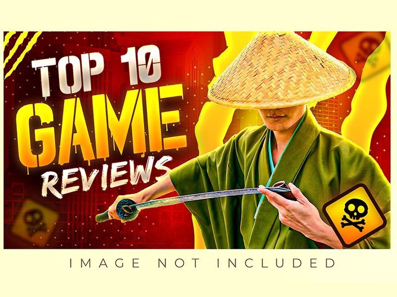 Top 10 Game Reviews YouTube Thumbnail Video Banner PSD