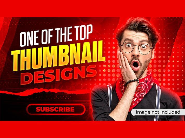 Top YouTube Thumbnail Design Template in Red Theme Free PSD