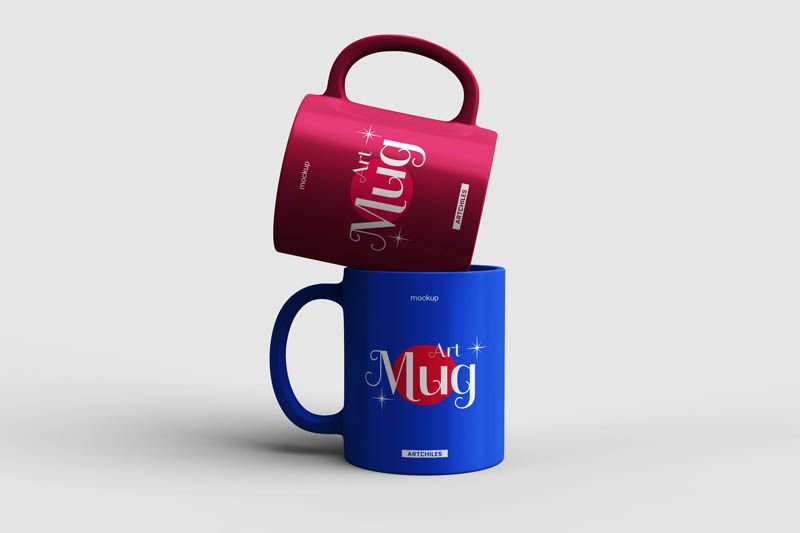 Free Editable Ceramic Mug Mockup PSD
